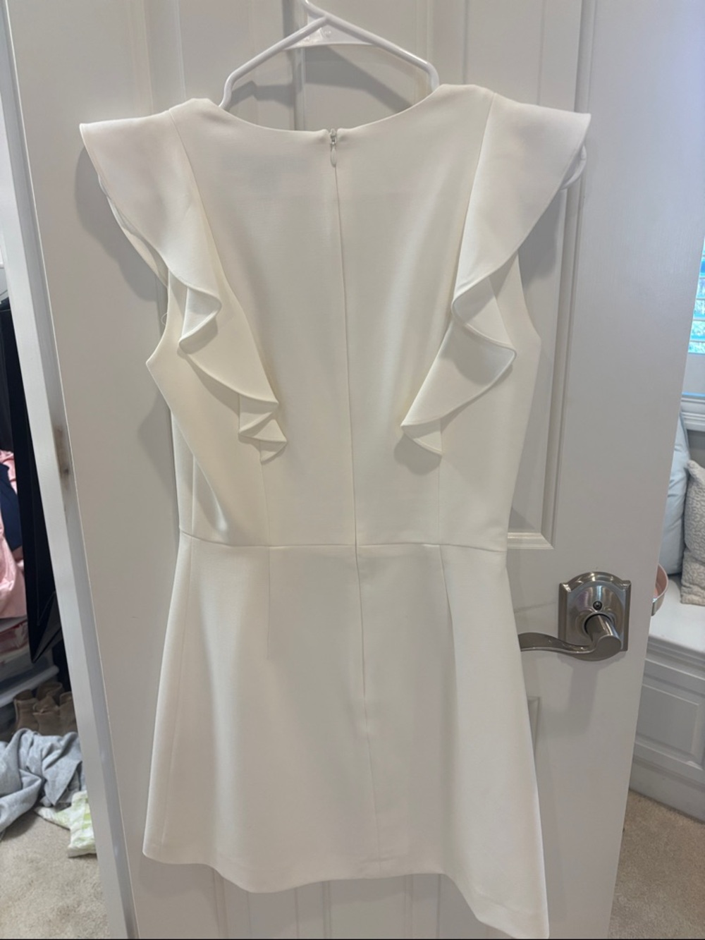 White Ruffle French Connection Dress - Picture 2 of 4